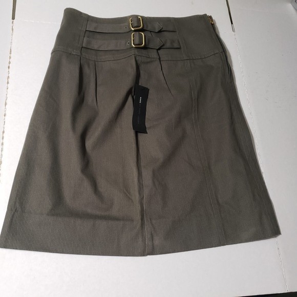 New w/ Defects Marc by Marc Jacobs Military Green Skirt Womens Size 8 Buckles - Picture 11 of 12